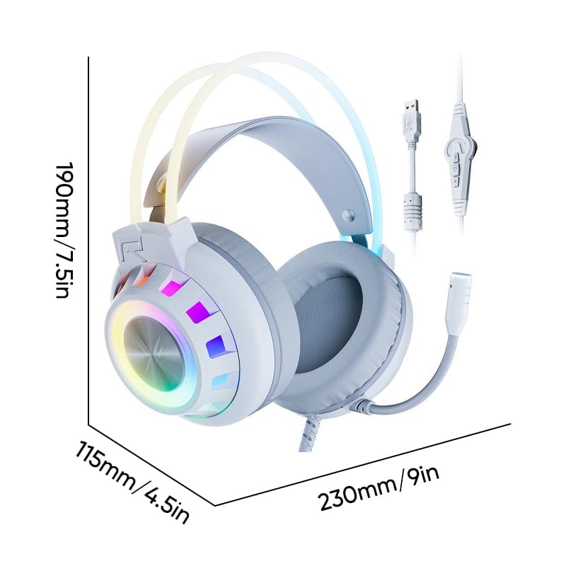 Upgraded Wired PC Gaming Headset with Surround Sound