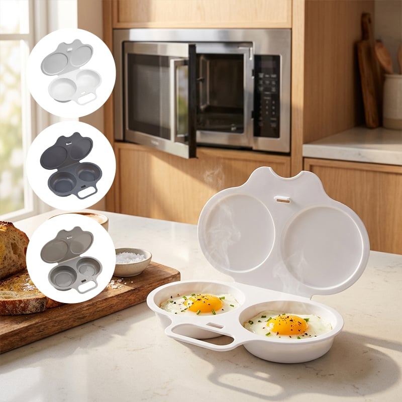 2-Egg Microwave Egg Poacher with Lid