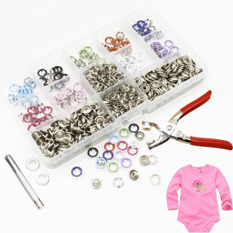 New Metal Snaps Buttons Kit