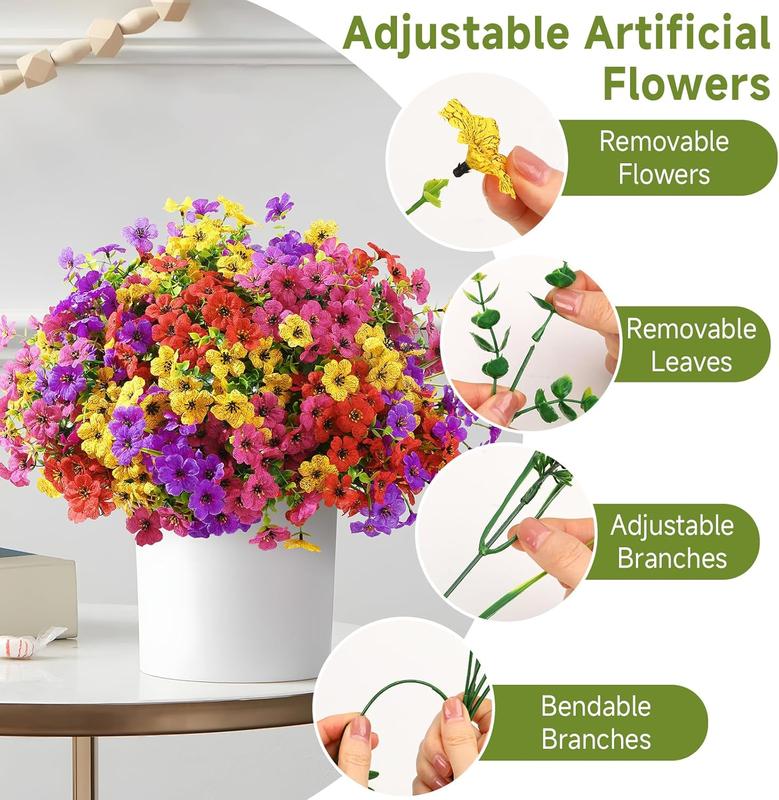 Artificial Faux Flowers for Indoorand Outdoor Decoration