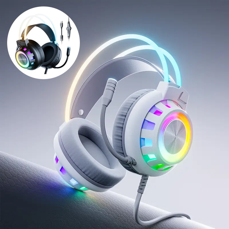 Upgraded Wired PC Gaming Headset with Surround Sound