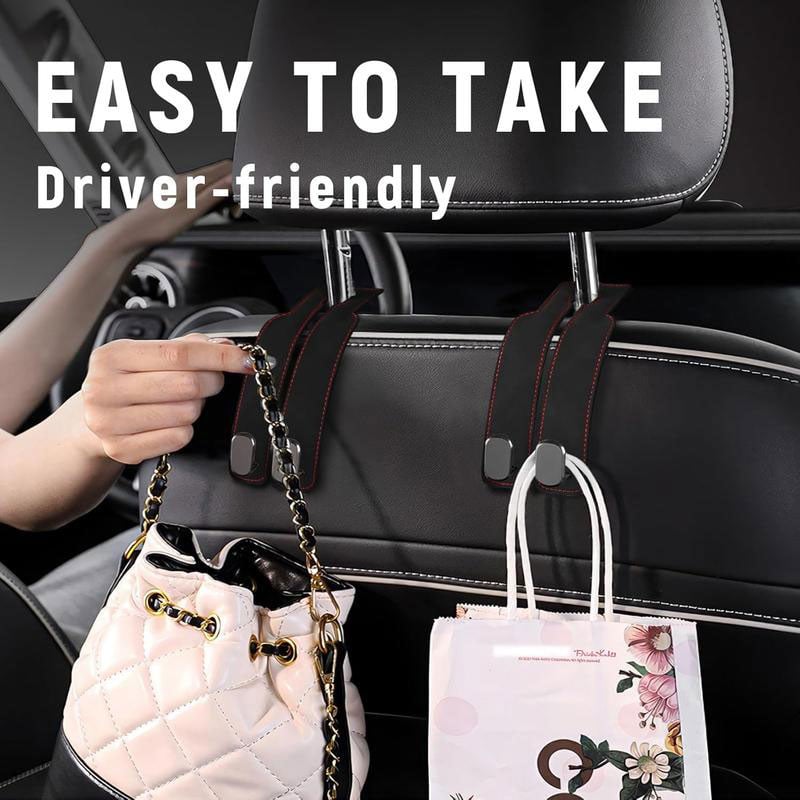 Suede Leather Car Seat Hook