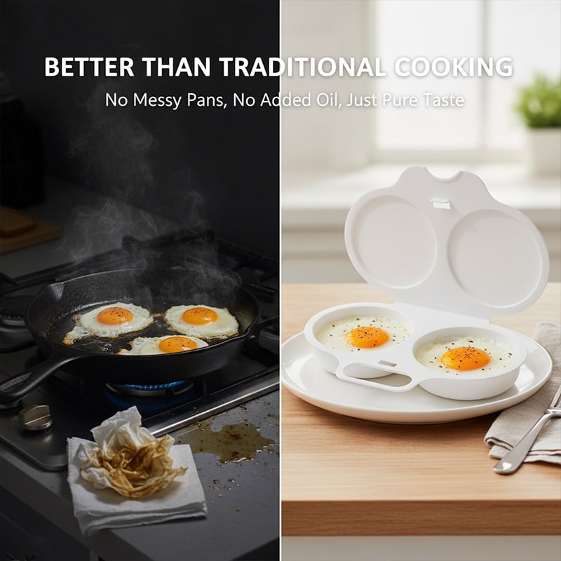 2-Egg Microwave Egg Poacher with Lid