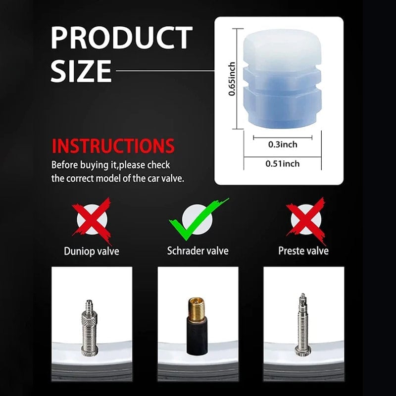 🌟Universal Fluorescent Tire Valve Caps (4 PCS/Set)