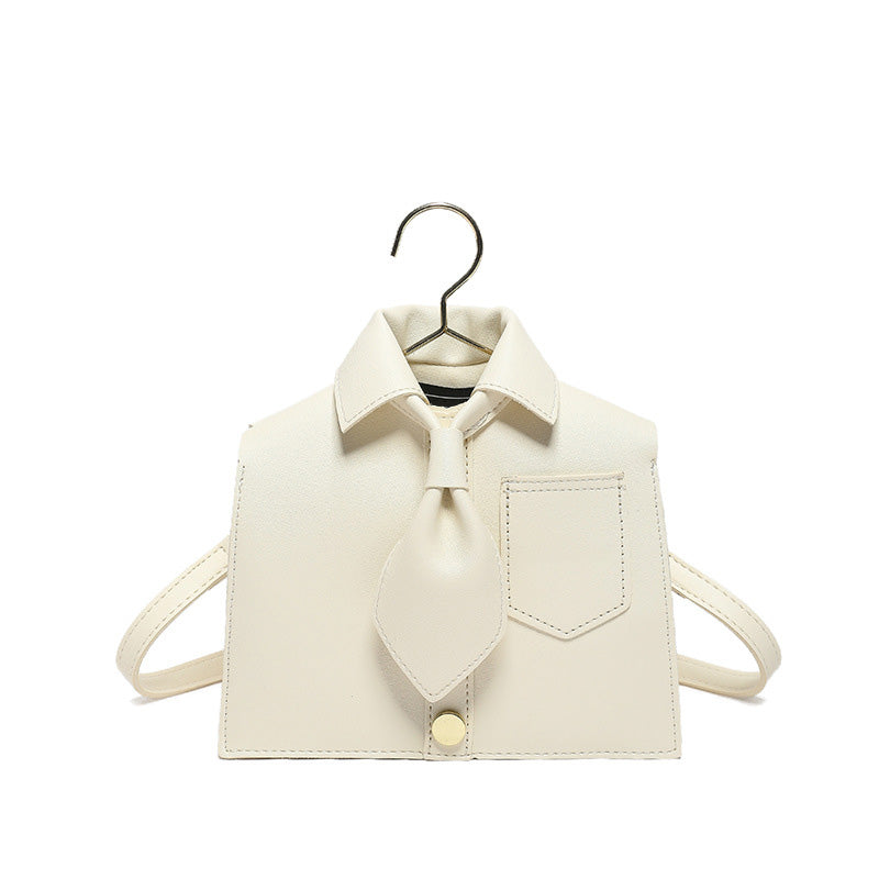 Women's Plain Color Shirt Design Crossbody Bag