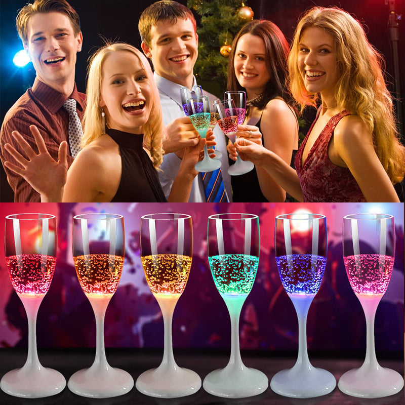 LED Lighted Champagne Glass