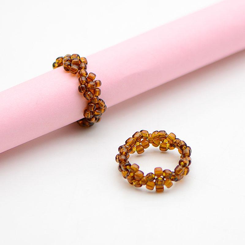 Beaded Flower Stretch Ring