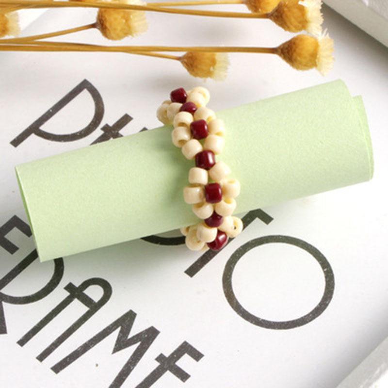 Beaded Flower Stretch Ring