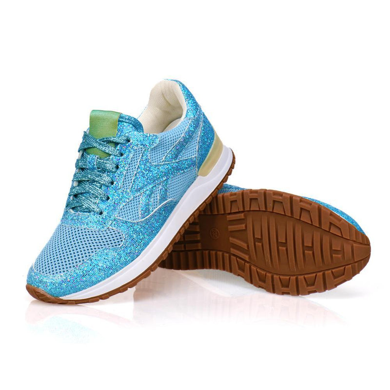 Solid Color Crystal Sparkle Sneakers